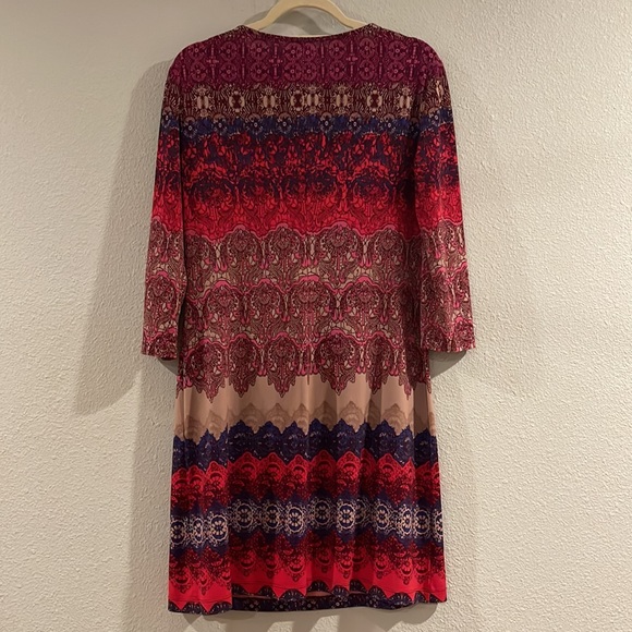 Donna Morgan abstract pattern multicolor dress, size 8 - Picture 2 of 13